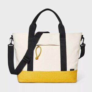 Goodfellow Canvas Tote with Crossbody Strap